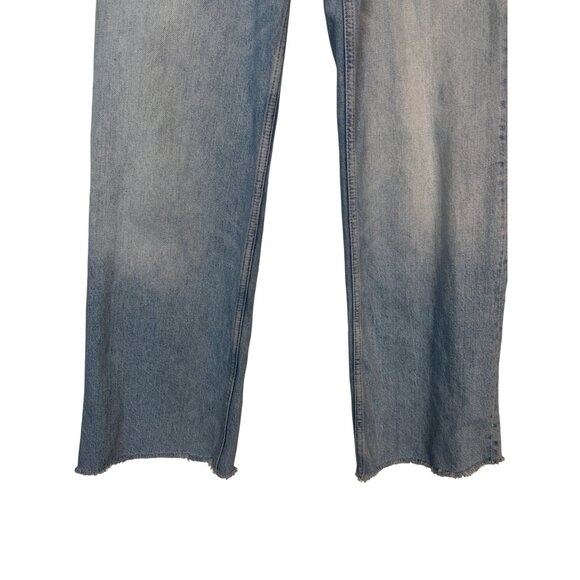 2/$30 ZARA Size 4 Light Blue Denim Jeans Frayed Hem - Picture 13 of 16